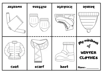 Winter Clothes Mini Coloring Book 